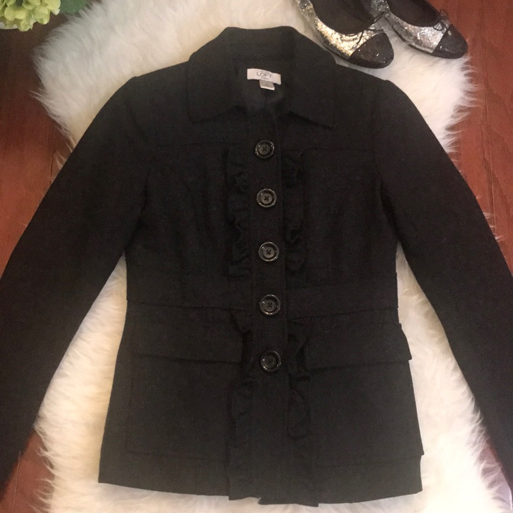 Loft Ruffle Front Jacket - image 3